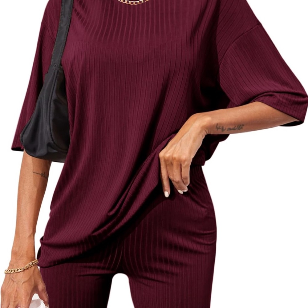Women's Burgundy Pajama/ Lounge Set